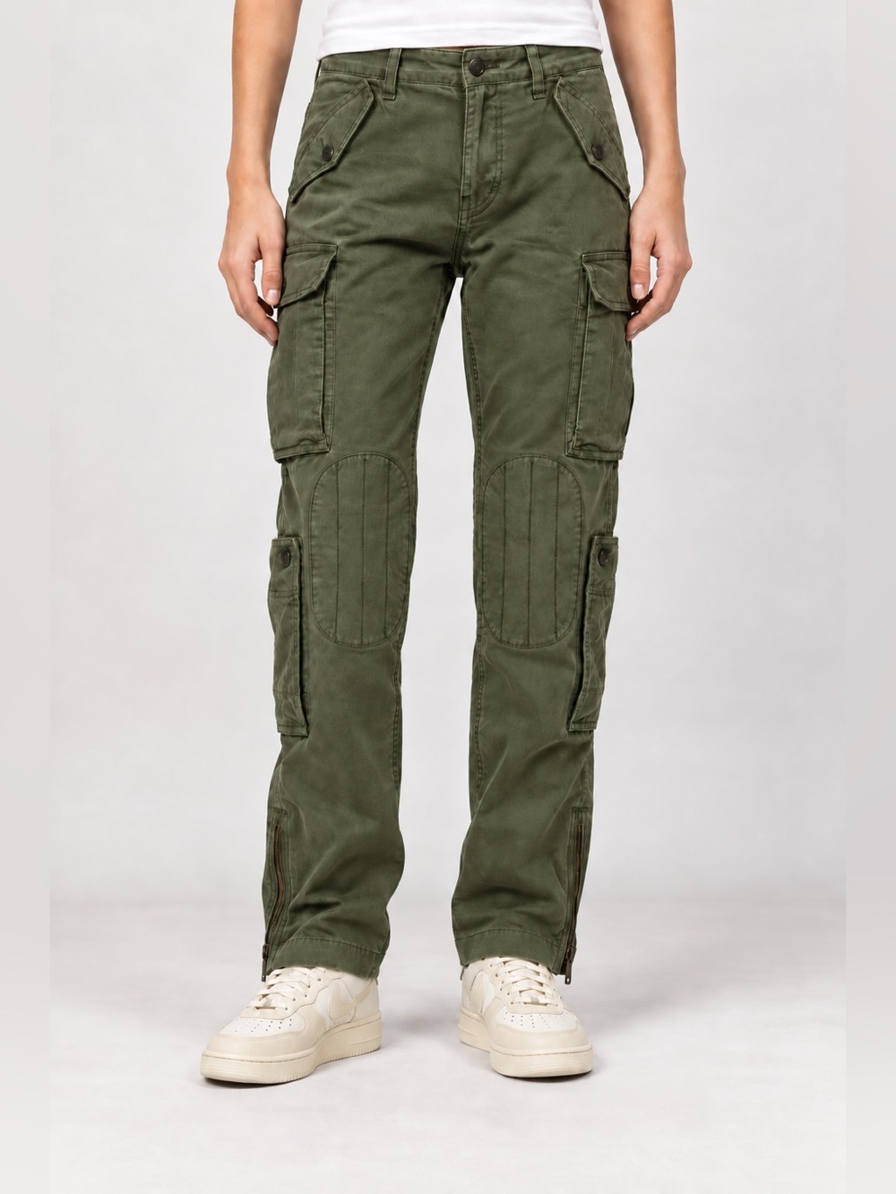 Polo Ralph Lauren Olive Military Moto Cargo Pants Straight Fit 28x30